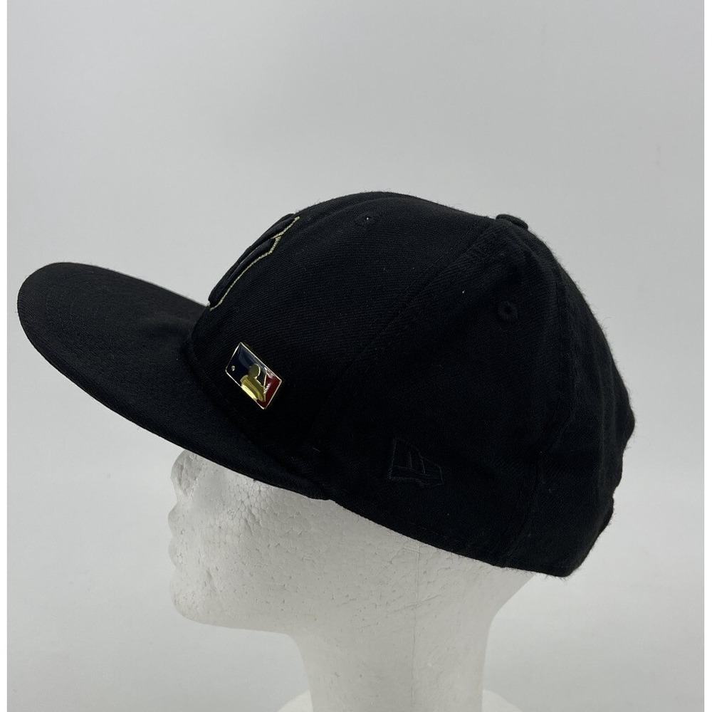 New York Yankees Snapback Hat Cap Logo Black Gold New Era GOLD MLB PIN‎ RARE - Picture 5 of 12